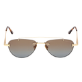 Dourado + Lente Marrom / Metal / 55